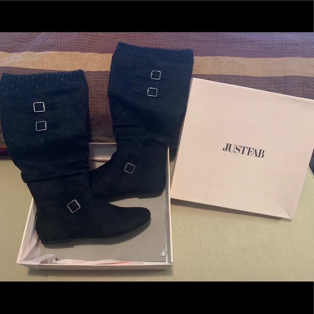 Cute Brand new fall JustFab boots. Never worn!
